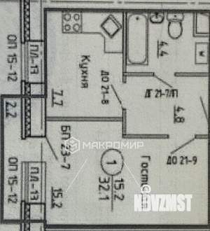 1-к квартира, вторичка, 34м2, 14/14 этаж
