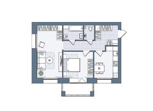 2-к квартира, вторичка, 62м2, 2/6 этаж