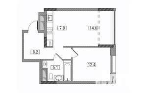 2-к квартира, вторичка, 48м2, 17/17 этаж