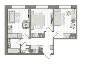 3-к квартира, вторичка, 53м2, 9/16 этаж