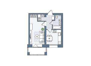 1-к квартира, вторичка, 38м2, 4/6 этаж