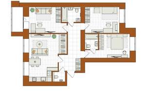 4-к квартира, вторичка, 95м2, 1/12 этаж