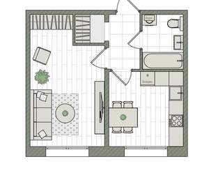 1-к квартира, вторичка, 34м2, 3/16 этаж