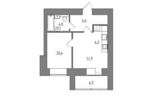 2-к квартира, вторичка, 42м2, 12/12 этаж