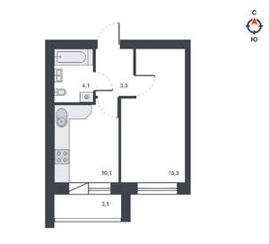 1-к квартира, вторичка, 36м2, 9/12 этаж