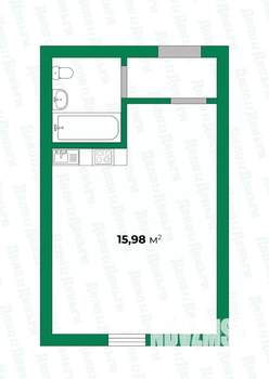 Студия квартира, вторичка, 22м2, 1/17 этаж