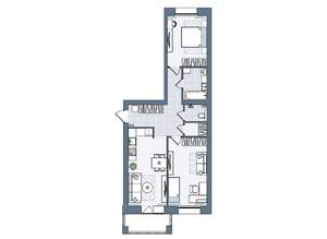 3-к квартира, вторичка, 70м2, 6/6 этаж