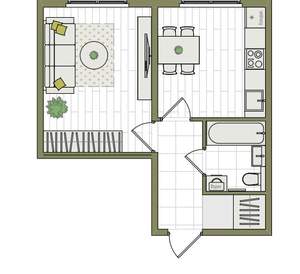 1-к квартира, вторичка, 33м2, 14/17 этаж