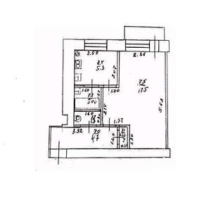 1-к квартира, вторичка, 32м2, 4/5 этаж
