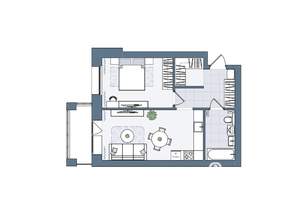 2-к квартира, вторичка, 52м2, 4/6 этаж